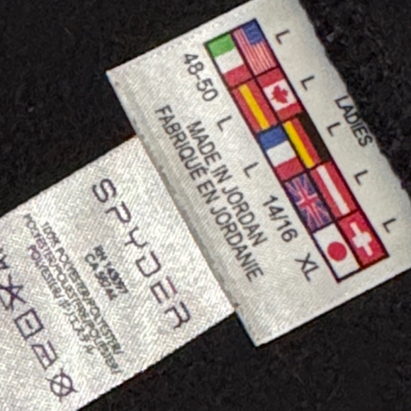 Wmns Spyder ”Core” Zip Up Jacket-Black-Sz L-EUC-Polyester-Zip Pockets - Picture 15 of 16